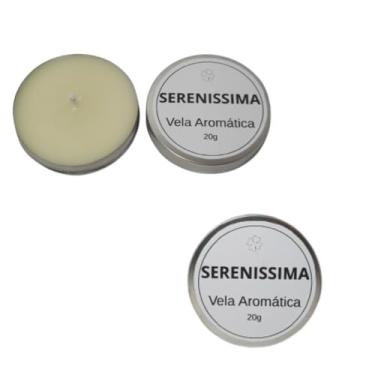 Imagem de Vela Aromática Artesanal, Cera de Coco, 20g, Mini Lata Decorativa, Pavio de Algodão, Duração 4h, Fragrâncias Premium (Alecrim)
