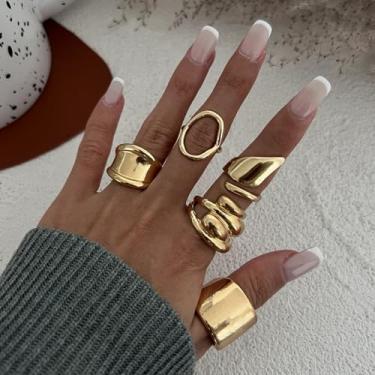 Imagem de Conjunto de anéis articulados para mulheres, empilháveis estilo boêmio, conjunto de anéis empilháveis ajustáveis, joias em camadas para uso diário, presentes de Natal, presentes de amizade para