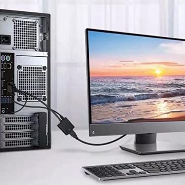 Imagem de SUNGOOYUE Conversor de Interface Multimídia VGA para HD, Material TPE, Suporte para Resolução 1080P, Compatível Com PC, Laptop, TV, Projetor