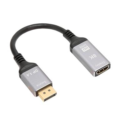 Imagem de SUNGOOYUE Cabo Adaptador DisplayPort para, 8K 60 Hz, 4K 120 Hz, Liga de Alumínio, Suporte HDR, Compatível Com Laptops, Desktops para TV HD, Projetor