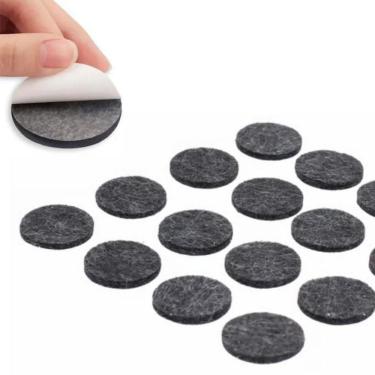 Imagem de Kit 16 Feltro Protetor Adesiv Pé Cadeira Mesa Redondo 2,5 Cm
