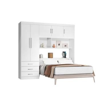 Imagem de Guarda Roupa 5 Portas Dormitório Cancun Casal Com Cabeceira - Mega Fac