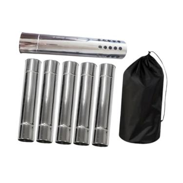 Imagem de Generic 6x Tubos de Exaustão para Chaminé Reta e Espessa para Extração de Fumaça em Fogões a Lenha, Tendas e Acessórios para Casa
