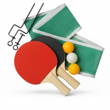 Imagem de Kit de Ping Pong com 2 Raquetes + Bolinhas Cabo Ergonômico, Borracha Dupla Face, Leve e Resistente Ideal para Iniciantes, Crianças, Lazer em Casa e Treino Recreativo.