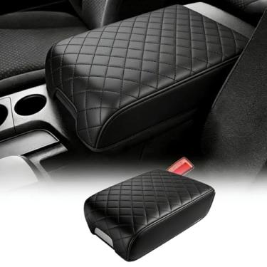 Imagem de Capa de console central para Toyota Tundra 2007-2013 & Sequoia 2008-2022 protetor de tampa do console central capa de descanso de braço com bolsos laterais couro antiarranhões acessórios interiores