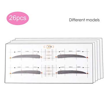 Imagem de Yinhing Kit de Estênceis de Sobrancelha Modelos de Sobrancelha Reutilizáveis ​​para Modelar Conjunto Profissional de Ferramentas de Tratamento de para Tipos de Pele Fácil de Usar Acessório de Maquiagem Essencial para (Como mostrado)
