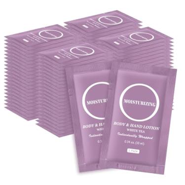 Imagem de RSQAZQ Loção Corporal Para Viagem, Loção Cremosa Para As Mãos Embalada Individualmente, Nutritiva Para Pele Extra Seca, Mini Pacote Pequeno, Hidratante Para Banho, Produtos De Higiene Pessoal Para V