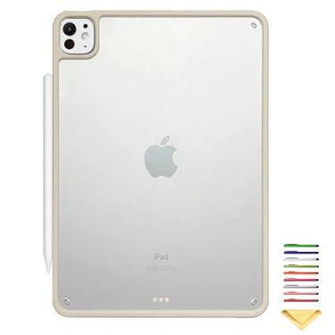Imagem de UUcovers Capa para iPad Pro de 11 polegadas (M5/M4) 2025/2024, suporta carregamento Pencil Pro e Pencil (USB-C) e acessório magnético translúcido rígido traseiro à prova de choque, capa fina
