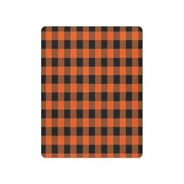 Imagem de JUZIHAI Lençol de berço de Halloween para meninos e meninas, capa de colchão de bebê xadrez de búfalo de Halloween macio elástico respirável para berço padrão e cama infantil, 99 x 68 cm