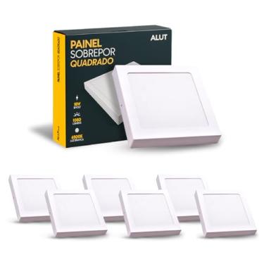 Imagem de Kit Painel Led Plafon Easy 18w 6500k Branco Frio Bivolt sobrepor Quadrado Alut By Avant (7)