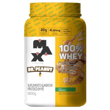Imagem de Whey Protein 100% Dr. Peanut Pote 900g Paçoca Max Titanium-Unissex