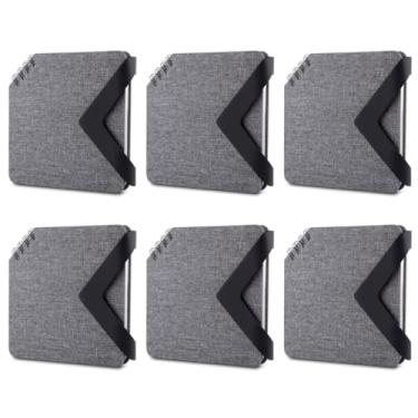 Imagem de Kit com 6 Mini Cadernos de 70 Folhas Pautadas com Fecho Magnético - Capa Cinza