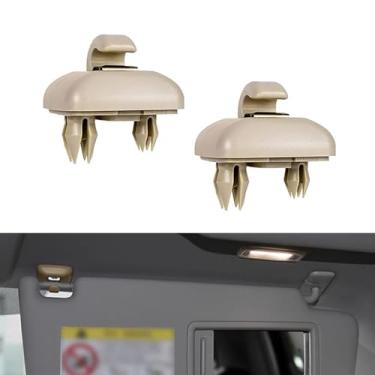 Imagem de ijuicy 2 Peças De Clipe Para Viseira Sol Interna Carro, Suporte Gancho À Prova Ferrugem, Acessórios Reposição Audi Oem: 8E0857562 8U0857562A, Compatível Com A1, A3, A4, A5, Q3, Q5, S3, S4, S5, Tt (B