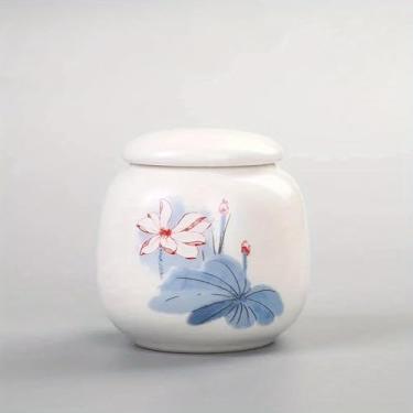 Imagem de Mini organizador de chá de cerâmica Tieguanyin, tanque de armazenamento de chá, portátil, selado, recipiente de café, tanques de armazenamento doméstico (G)