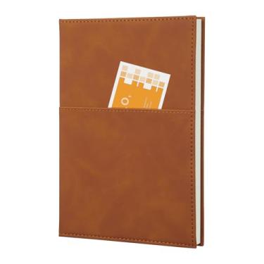 Imagem de Comix Lined Journals Notebook - 240 Pages 5.75" x 8.3" Journaling Notebooks for Women & Men, Fits for Work, Diary, Travel, School, Business, Church, Hardcover, A5, College Ruled, Brown