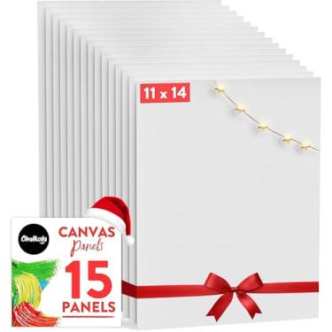 Imagem de Chalkola Paint Canvas Panels 11x14 inch (15 Pack) for Acrylic Painting & Oil Art, Primed 100% Cotton Boards, Acid-Free for Professional Artists, Hobby Painters, Kids & Beginners