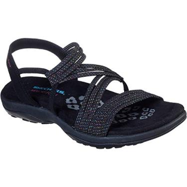 Imagem de Skechers - Tênis feminino Reggae Slim – stretch discoteca, Preto, 6