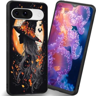 Imagem de RUUHLJLET Projetada para Google Pixel 10/10 Pro de 6,3 polegadas, capa fosca macia oferece proteção total (Halloween Witch Moon)