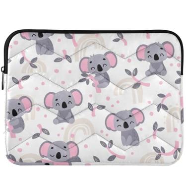 Imagem de Lindas capas para laptop cinza coala rosa para MacBook 13 polegadas, capa protetora para computador, capas universais de 13 a 14 polegadas