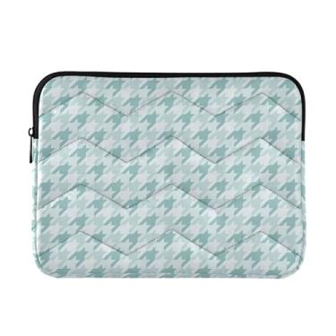 Imagem de Bolsas clássicas Houndstooth verde claro para trabalho, 15 capas para laptop para mulheres, bolsa de pasta para mulheres