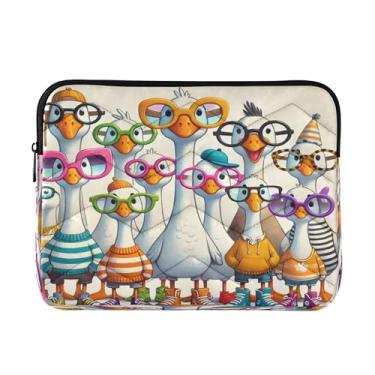 Imagem de Joitme Bolsas de trabalho femininas para controle de jogos, bolsas de laptop de 13 a 13,3 polegadas para homens, bolsa de viagem média para laptop, amarelo pato engraçado, M