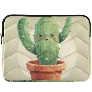 Imagem de Capa para notebook fofa de cacto de desenho fofo para MacBook Pro 14 polegadas, capa universal para laptop de 13 a 14 polegadas fofa
