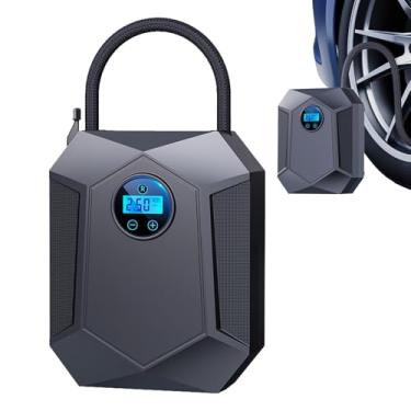 Imagem de Inflador de Pneus | Compacto Com Alça e Desligamento Automático,Bomba Infladora para Pneus | Para Bicicletas Motos Viagens Casa e Garagem