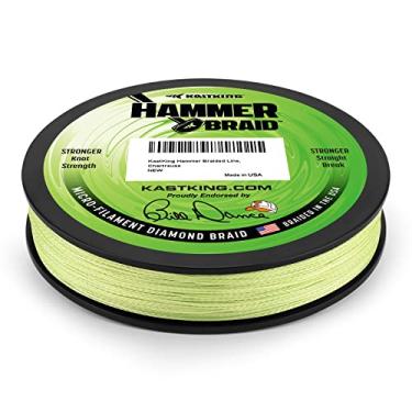 Imagem de KastKing Linha de pesca trançada martelo, verde-limão, 4 fios, 9 kg, 137 m