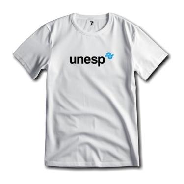 Imagem de Camiseta Unesp Algodão Premium Malha 100%, GG, Branco