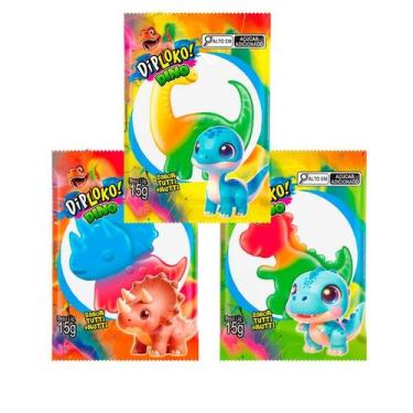 Imagem de Kit 03 Balas Dinossauro Era Jurássica As Crianças Vão Amar! - Facina F