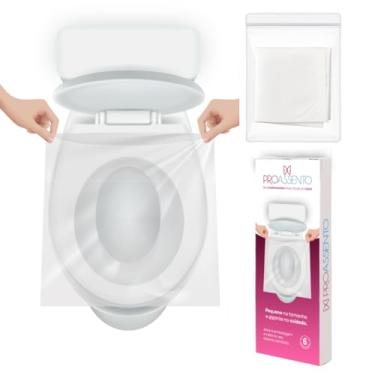 Imagem de Kit Protetor de assento sanitário descartável - plástico impermeável com 30 unidades + bag portátil para bolsa