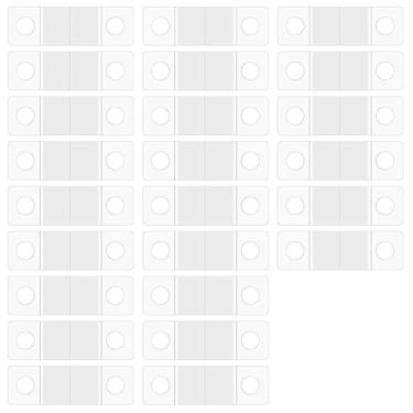 Imagem de 200 pçs adesivos de reforço de furo etiquetas de reforço autoadesivas transparentes de plástico para varejo pendurar abas transparentes para fichário, notas, fotos, documentos, cartões postais