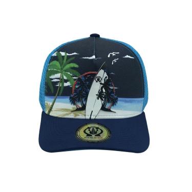 Imagem de Boné Trucker Rhino Size Beach aba curva azul-Unissex