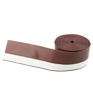 Imagem de Irfora Tira de Vedação Autoadesiva de 5m 45mm, Borracha Silicone, Prevenção Insetos contra Poeira e para Portas e Janelas Armários (Marrom)