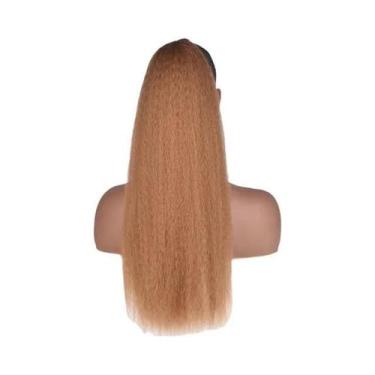 Imagem de Extensão De Cabelo Sintético Yaki Liso De 22 Polegadas Com Clip Para M