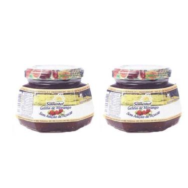 Imagem de Kit com 2 Potes de Geleia Diet de Morango 270g Fazenda Sonnenhof