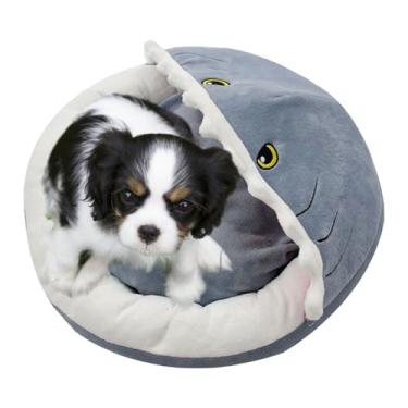 Imagem de Cama caverna para gatos – Abrigo de dormir quente para animais de estimação de inverno | Cama quente para gatos, para filhotes, casa, apartamento, sala de estar, quarto,