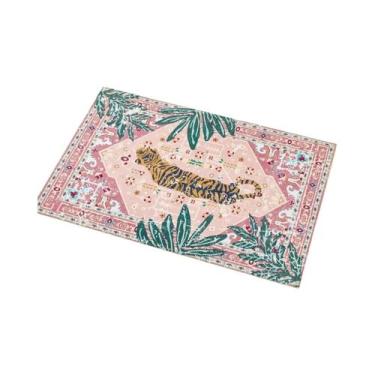 Imagem de Tapete Antiderrapante Estilo Boêmio Com Estampa De Tigre Para Sala De 