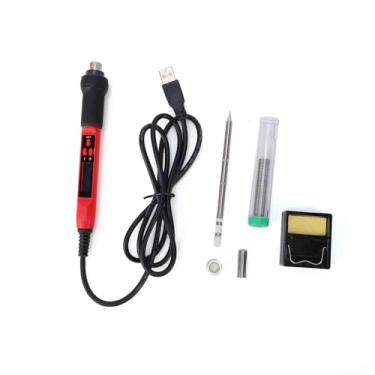 Imagem de Domary Kit de Ferro de Solda 65W LED Display USB Power Portátil Ferro Solda Conserto Eletrodomésticos