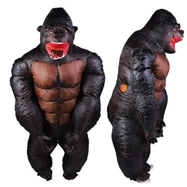 Imagem de EVGATSAUTO Traje Inflável de Halloween Inflação Rápida Com Soprador de Ar 190t Poliéster à Prova D'água Macio Design Leve para Festas Festivais Parques Zoológicos (X116)