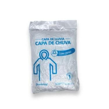 Imagem de Capa de Chuva Transparente C/Capuz  S/Elástico no Punho - PREVEMAX