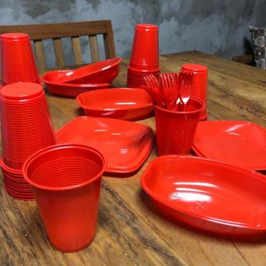 Imagem de Kit Festa Completa com Guardanapo 20 Pessoas - Trik Trik, Vermelho