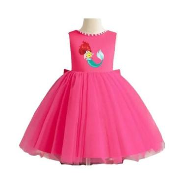 Imagem de Vestido De Tule Com Laço Para Meninas Princesas, Elegante Vestido De D