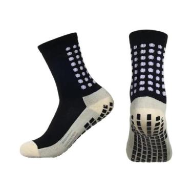 Imagem de Meias Esportivas Masculinas Antiderrapantes Respiráveis De Cano Médio 