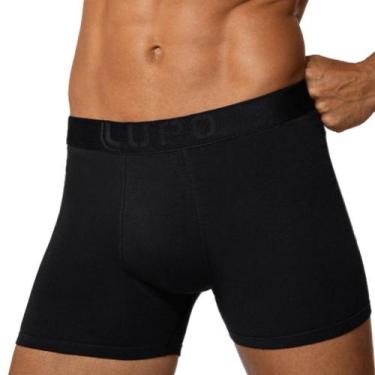 Imagem de Cueca Lupo Boxer Algodão com Elastano 784-069, Preto, G