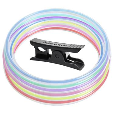 Imagem de Asbrot Tubo de PTFE ultratransparente de 2,5 mm ID × 4 mm OD PTFE compatível com Bambu-Lab AMS Lite X1/X1C/P1P/P1S/P2S/A1/A1 Mini H2D H2S com cortador, tubo transparente para filamento de impressora