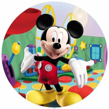 Imagem de Painel Festa Redondo 3d casa do mickey Sublimação 1,50M - Fantasia Bra