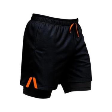 Imagem de Short Masculino Térmico 2 em 1 com Bolso Interno e Ajuste Confortável-Masculino