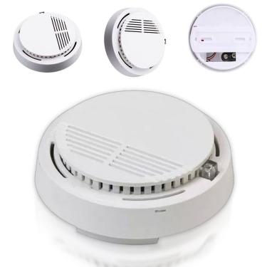 Imagem de Detector De Incendio Alarme Fumaca Fogo Sensor Fotoeletrico Casa Empresarial Comercial Protecao Do Lar Seguranca
