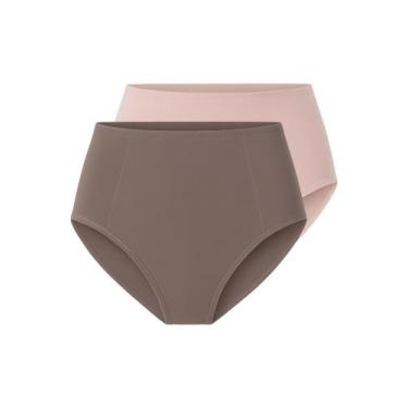 Imagem de Kit com 2 Calcinhas Alta Liz 50390 Colorido, Bege, XGG